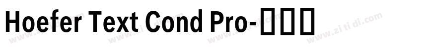 Hoefer Text Cond Pro字体转换 Hoefer Text Cond Pro字体转换